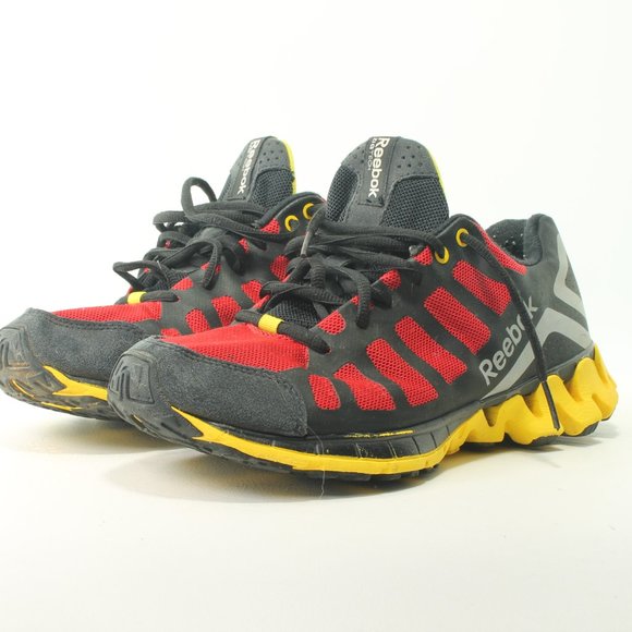 Reebok Cross Trainer Sneaker Women's 6-6.5 Men's Size 5 EU 36.5 Red Yellow Black - Picture 6 of 16